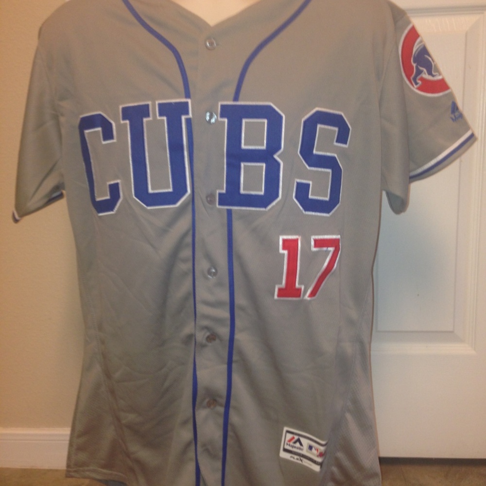 Mens Cubs Kris Bryant Gray Flex Base Jersey